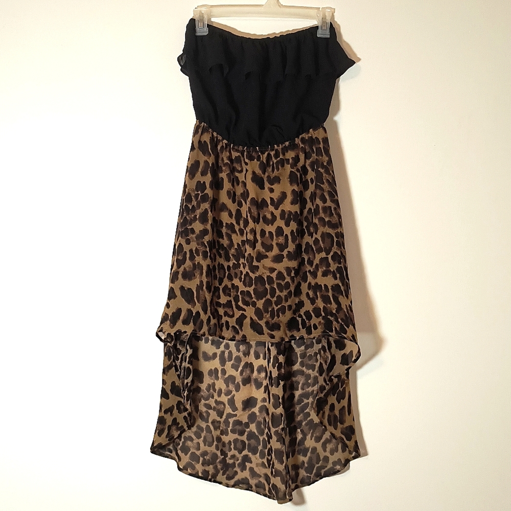 High Low Animal Print Dress